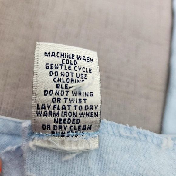 Vintage 90s Y2K Anchor Blue Womens M Light Blue Low Rise Stretch Flare Pants - Picture 6 of 6